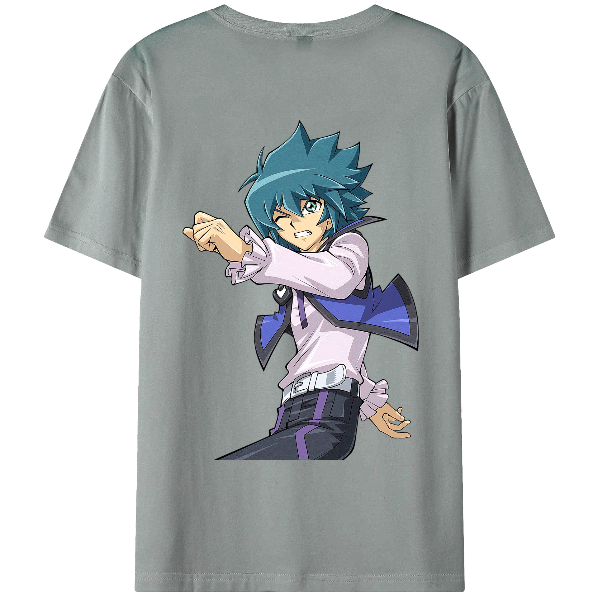 （画像用） 遊☆戯☆王 Yu-Gi-Oh! 綿100％ メンズ半袖Tシャツ（バックプリント） 通気性